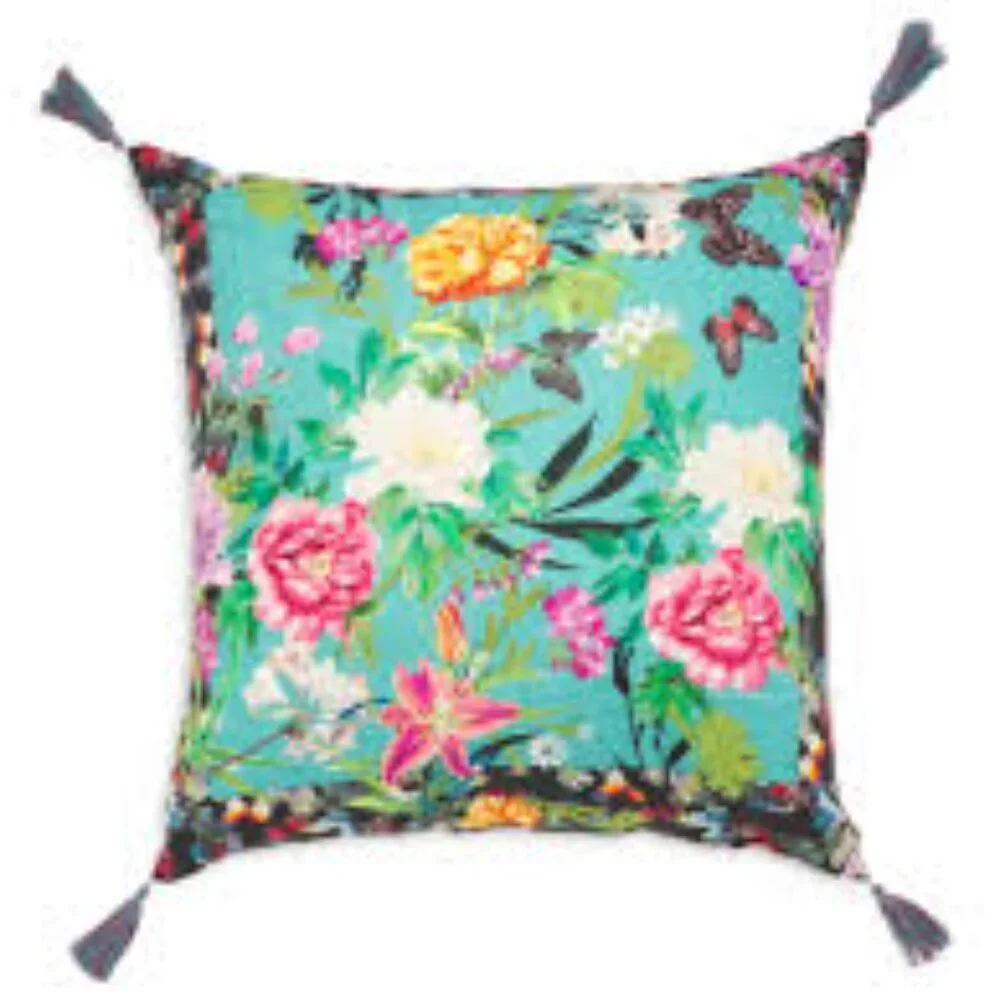 NWT JOHNNY WAS Panya Linen Tassel Pillow Cover 20x20 - 2 - Picture 2 of 2
